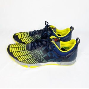 Reebok Mens Crossfit Sprint TR M45386 Blue Yellow Training Shoes Size US 11.5